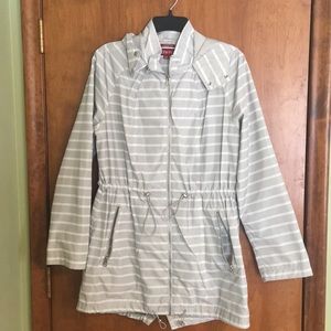 Cinched waist rain jacket!!